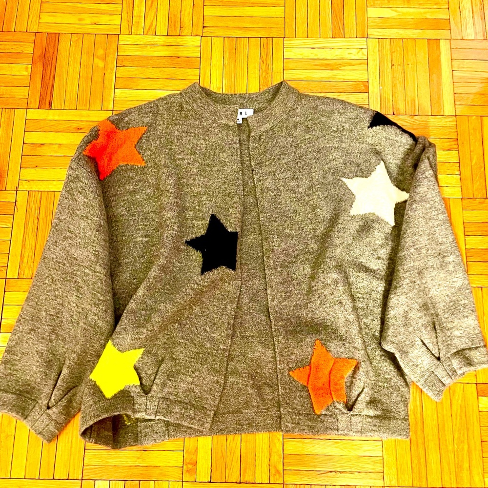 Knit Cardigan With Stars